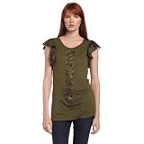 ABS By Allen Schwartz Ladies Flutter Sleeve Embellished Top 