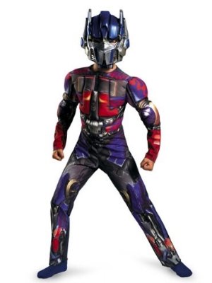  Boys Transformers Optimus Prime Muscle Costume & Mask Large 10-12