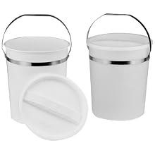 Bel-Art Scienceware 167750000 Polypropylene Pail with Lid, 8qt Capacity, 8" ID x 10" Height, Natural