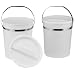 Bel-Art Scienceware 167750000 Polypropylene Pail with Lid, 8qt Capacity, 8" ID x 10" Height, Natural
