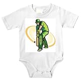Onesie with bat, sport, defense, ball, cricket, stroke