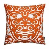 notNeutral Triton 1 Throw Pillow - Persimmon/White