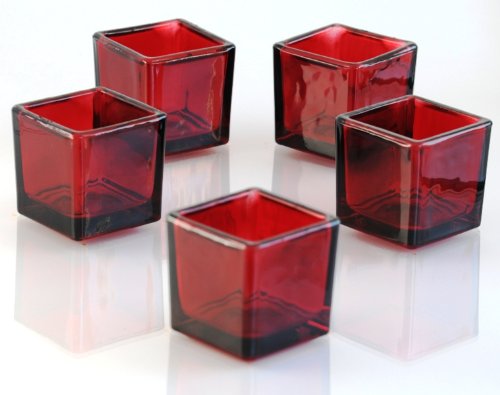2 Red Square Glass (1 Dozen)