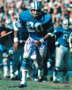 Lem Barney Autographed/Hand Signed Detroit Lions 8x10 Photo HOF 92- Tri Star Hologram