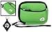 Nikon Coolpix P300 Digital Camera Sleeve Case With External Compartment Pocket Color Black / Green + Nuvur ™ Keychain (FGL2ZZG1)