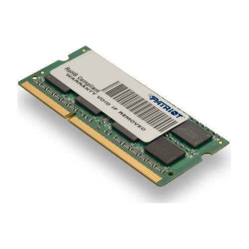 Patriot Memory PSD34G13332S 4GB PC3-10600 (1333MHz) SODIMM - DDR3 SDRAM - 1333 MHz DDR3-1333/PC3-10600 - 1.50 V - Non-ECC - Unbuffered - 204-pin - SoDIMM