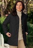 Quilted Microfiber Jacket, Black, Medium