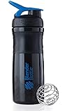 BlenderBottle SportMixer 28-ounce, Black/Blue