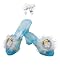 2 Item Bundle: Disguise Brand Blue Disney Princess Cinderella Shoes for Little Girls with Hair Bow!