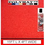 1 (313) Glue+ 15ft 48 W Polymat RED Speaker Box Carpet Dj Speaker Enclosure Carpet... 