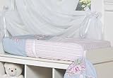 Sky Blue and Pink Shabby Chic Baby Changing Pad Cover by JoJo Designs