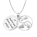 Sterling Silver "If Daughters Were Flowers, I'd Still Pick You" Two-Charm Necklace, 18"