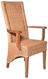 Hansen Rattan 3638/F610 Peddigrohr-Armlehnstuhl / honig gebeizt, ohne Polster / B 60 T 50 H 111 SH 47 cm