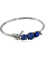 Lucky Brand "Sp14 Project X Protection" Lapis Set Stone Bangle Bracelet, 1.25"