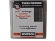Simpson Swan Secure T16N250FNB 16-Gauge Straight 316 Stainless Steel 2-1/2-Inch Finish Nails, 500 Per Box