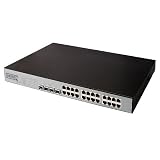 DIGITUS Gigabit N-Way Switch 48,3cm 19Zoll 24Port + 4SFP Ports Layer2 managebar integriertes Schaltnetzteil