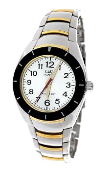 Q&Q #9550-404Y Men's two Tone Sports silver Analog Watch