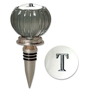 Door Knob Monogram Wine Stopper T by