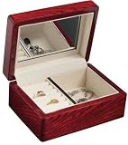 ELM AND BURL WOOD JEWELRY BOX