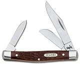 W.R. Case Sons Cutlery Stockman Medium 6344 Ss Synthetic Brown Clip Sheepfoot Spey Blades