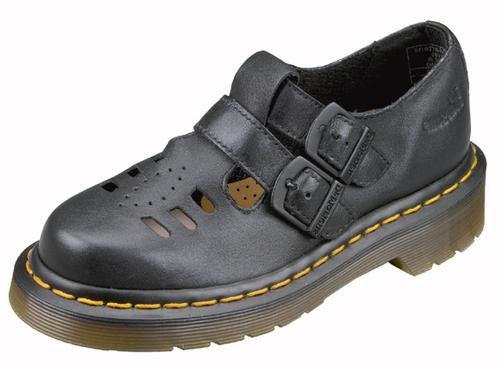 Kids Doc Martens 8185 Black Mary Janes UK5 Black Nappa, UK 5.