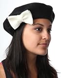 San Diego Hat Company Women's Black Wool Beret