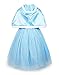 ReliBeauty Girls Sparkle Sequin Princess Dress Costume (6X-7, Light Blue)