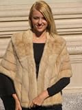 TIMELESS TOURMALINE MINK FUR WRAP sz8 #3170