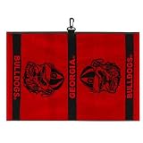 Georgia UGA Bulldogs GOLF CLUB HAND JACQUARD TOWEL