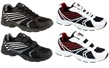 NEW MENS WHITE BLACK TRAINERS FOOTBALL TENNIS RUNNING SHOES BOYS PUMPS SIZES 6-12
