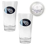 NFL Tennessee Titans Pint Ale Glass with Baseball Bottom (Set of 2)