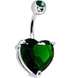 May 14mm Heart Solitaire Birthstone Belly Ring