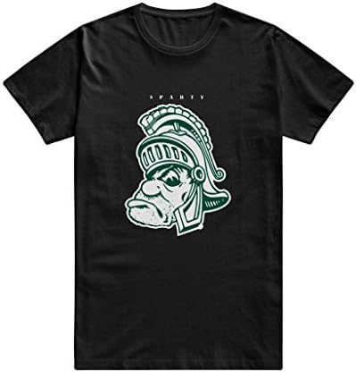 Drong Men's NCAA Michigan State University Mascot Sparty T-shirt
