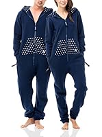 ZIPUPS Mono-Pijama Polkadots (Azul Noche)