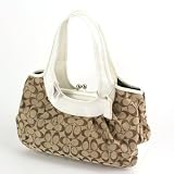 Coach Ergo Signature White Pleated Frame Satchel Bag 14380