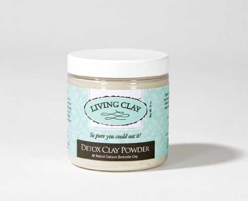 Living Clay Detox Clay Powder 8 oz. All Natural Calcium Bentonite Clay