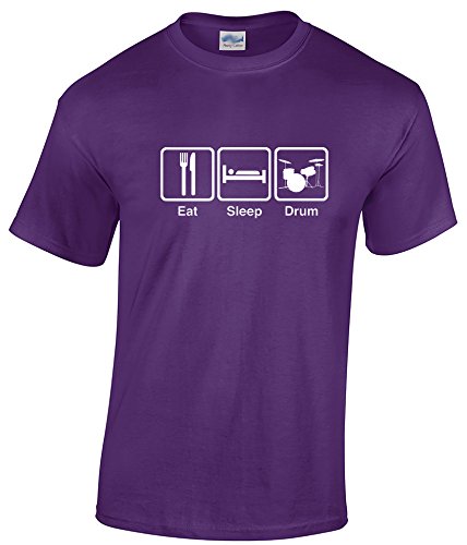EatSleepTee Men's Eat Sleep Drum T-Shirt Funny Drummer Tee