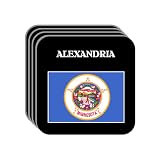 US State Flag - ALEXANDRIA, Minnesota (MN) Set of 4 Mini-Mousepad Coasters