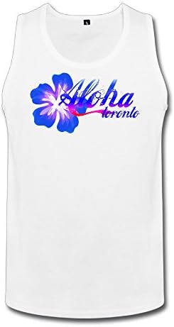 White Retro Colleges Juniors Adult Hawaii Aloha Logo Black Mens Vest