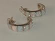 Navajo Indian Jewelry Opal Hoop Earrings - ER-0031
