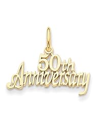 14k Yellow Gold 50th Anniversary Charm
