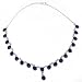 Silver Indian Necklace Chains Lapiz Gemstone Jewelry 17 inches (gnklc270)