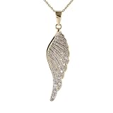 FOJO's Diamonds in 18k Gold Over Silver Angel Wing Pendant (.10 ct. tw.)