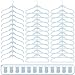 Set Of 36 Cascading Hangers With 12 Clips - Pastel Blue