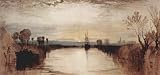 Joseph Mallord William Turner (Evening Landscape, probably the channel of Chichester) Art Poster Print - 13