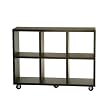 6-Cube Rolling Storage - Espresso