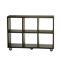 6-Cube Rolling Storage - Espresso