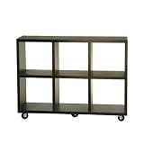 6-Cube Rolling Storage - Espresso