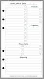 Personal Size Daily Task Planner Insert, Sized and Punched for Filofax Personal Notebook