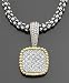 14k Gold & Sterling Silver Diamond Cushion Necklace (1/5 ct. t.w.)